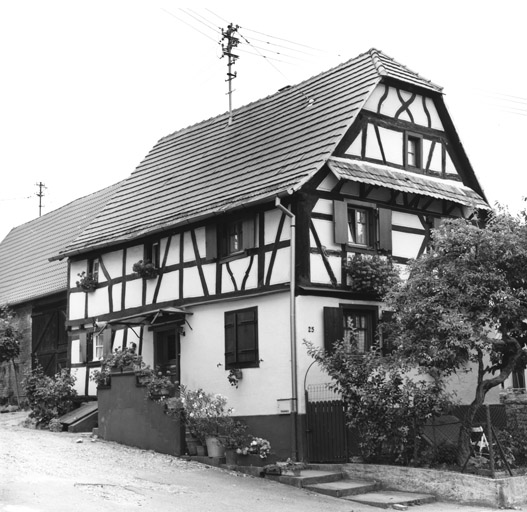 Ferme, Général-Leclerc (rue du) 25. Vue du logis trois quarts gauche.