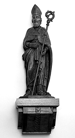 2 statues (en pendant) : saints évêques