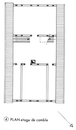 Le logis : plan de l'étage de comble.