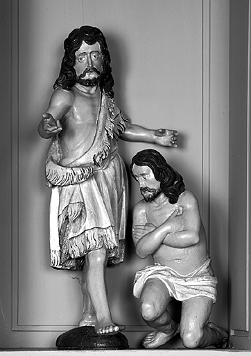 Groupe sculpté : Baptême du Christ