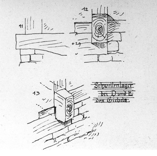 Détails : assemblage de poteau d'angle.