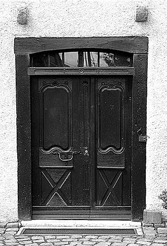 Vue de la porte d'entrée