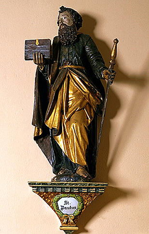 2 statues : saint Pierre, saint Paul