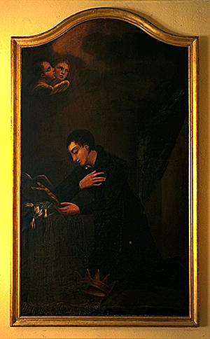 2 tableaux : saint Gilles, saint Louis de Gonzague