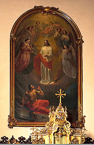 Tableau : Apparition du Christ à saint Martin