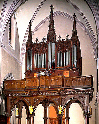 Orgue, tribune, style néo-gothique