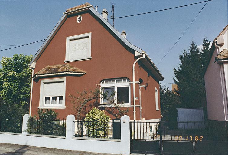 Maison vers 1930, 21 rue Charles Sutter.