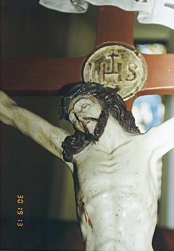 Détail de la tête du Christ.