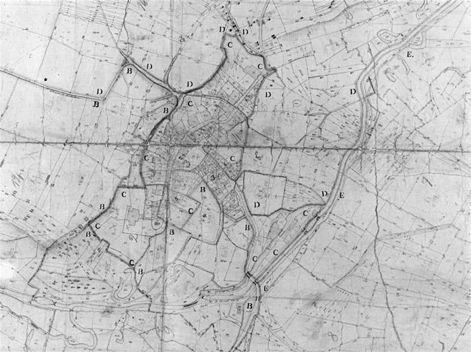 Cadastre Napoléonien, début XIXe, section D Le Village.