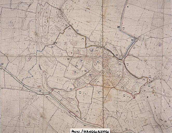 Cadastre Napoléonien, début XIXe, section D Le Village.