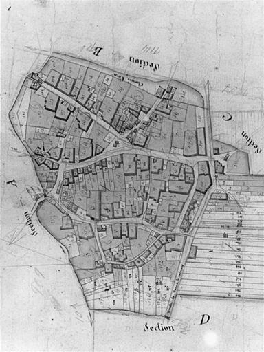 Cadastre Napoléonien, 1808, section E Le Village.