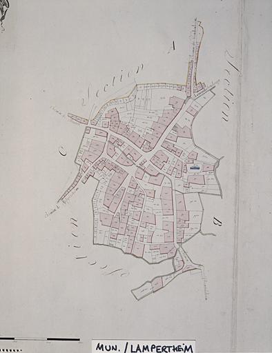 Cadastre Napoléonien, début XIXe, section D Le Village.