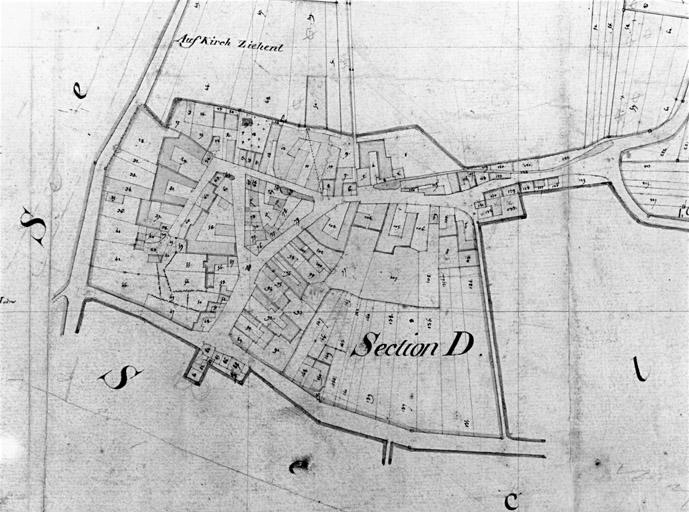 Cadastre Napoléonien, 1819, sections B et D.