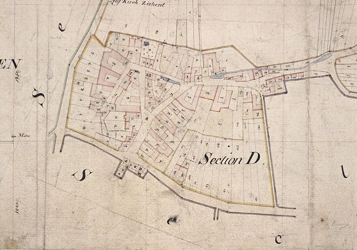 Cadastre Napoléonien, 1819, sections B et D.