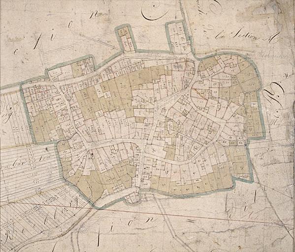 Cadastre Napoléonien, 1813, section B3 Le village.
