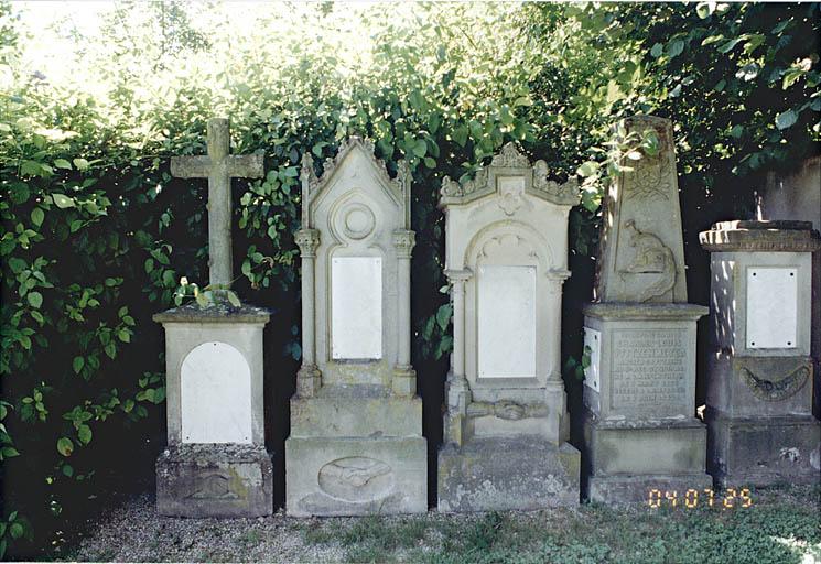 Le mobilier du cimetière (liste supplémentaire)