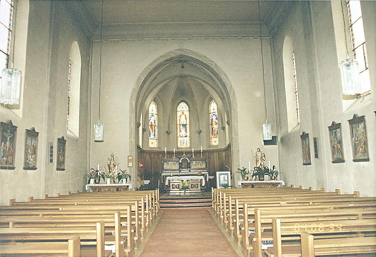 Vue intérieure d'ouest en est.