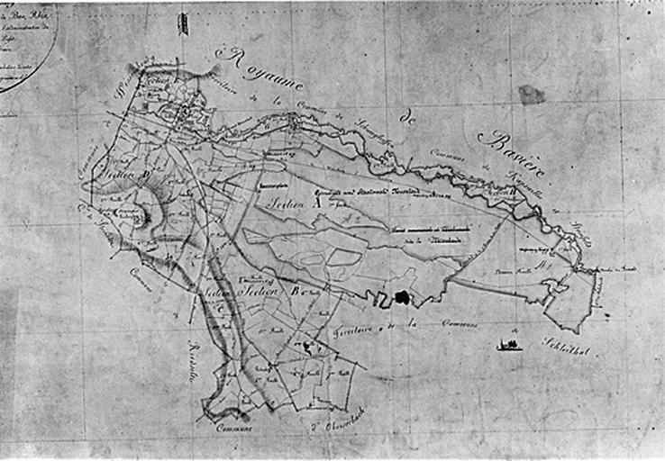 Tableau d'assemblage du cadastre de 1832.