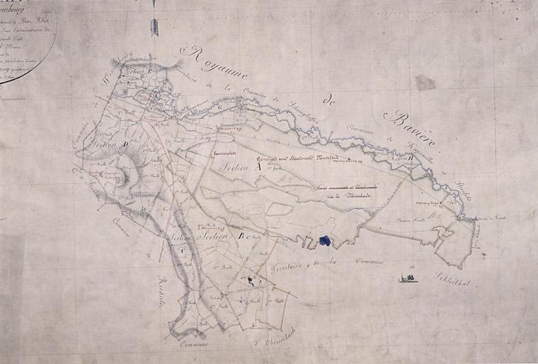Tableau d'assemblage du cadastre de 1832.