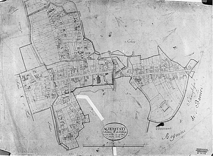 Vue du plan cadastral de 1831 : section F.