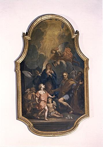 Deux tableaux et leurs cadres : Saint Bernard et Sainte Famille