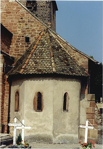 Chapelle de la Vierge, côté nord. Vue de l'abside depuis l'est.