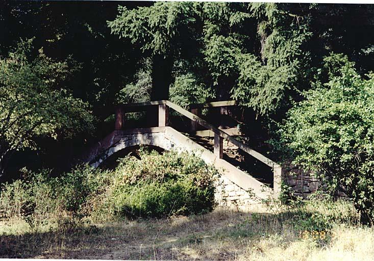 Vestiges de l'aménagement du jardin au nord du corps de logis.