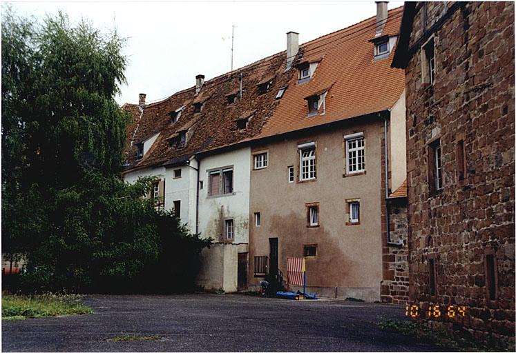 Elévation ouest de l'aile ouest (3 et 5 rue des Augustins).