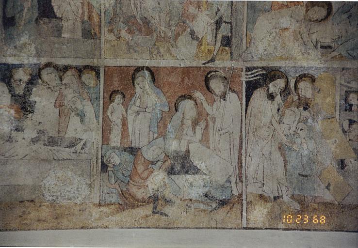 Bras sud du transept, mur sud. Registre inférieur, scène 16 : Résurrection.