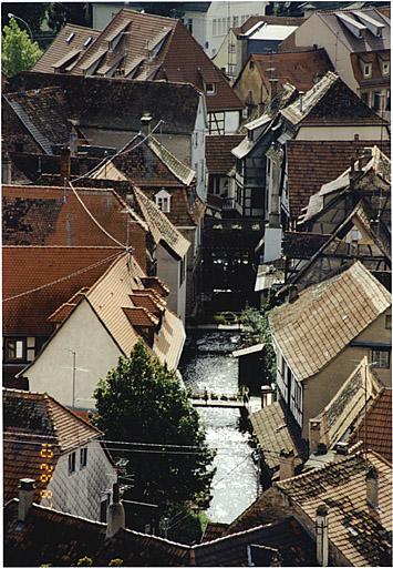 Vue de la Lauter depuis la tour de croisée.