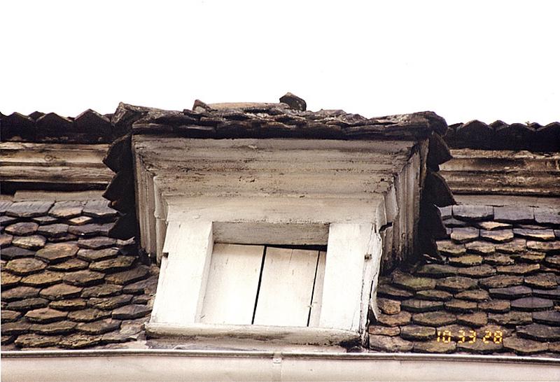 Vue d'une lucarne.