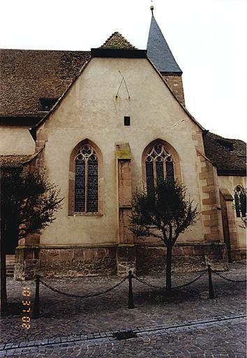 Elévation sud de la chapelle ouverte sur la nef.