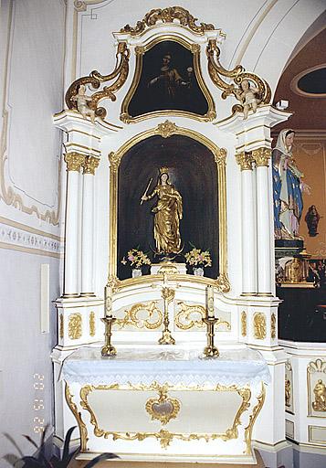 Autel-retable nord, portant la date 1765.