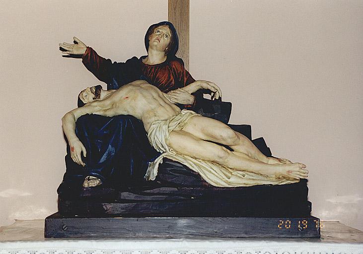 Détail de la Vierge et du Christ mort.