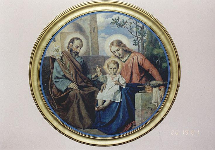 Vue d'une peinture monumentale : Sainte Famille.