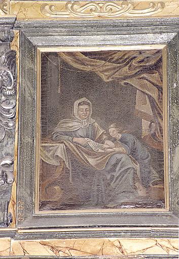 Tableau du retable nord : Education de la Vierge.