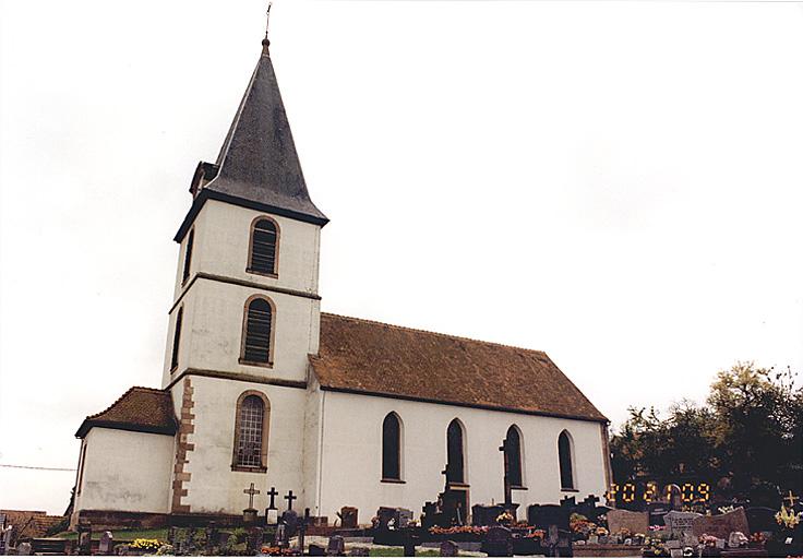 Elévation nord de la nef et de la tour-choeur.