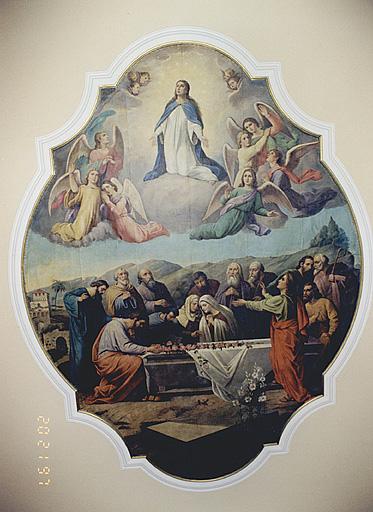 Vue d'une peinture monumentale : Assomption de la Vierge.