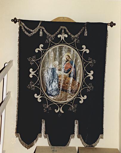 Vue d'une bannière : mort de saint Joseph.