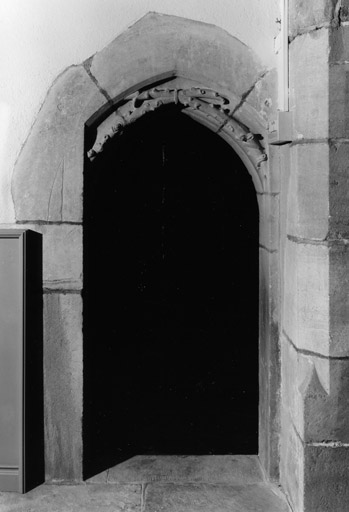 Détail de la porte de la sacristie.