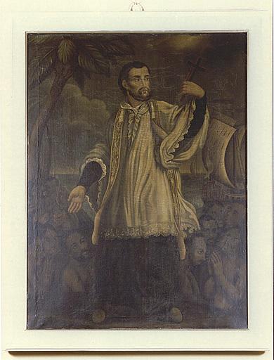 Ensemble de deux tableaux : saint Louis de Gonzague, saint François-Xavier