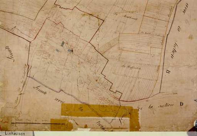 Cadastre Napoléonien, section du village.