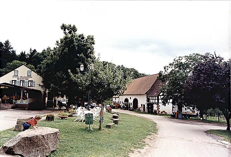 Vue d'ensemble de la ferme-restaurant, dite Gimbelhof.