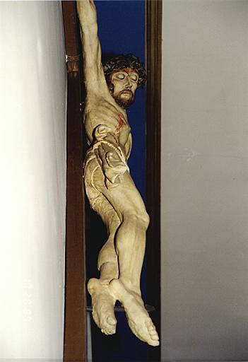 Détail du Christ de profil.