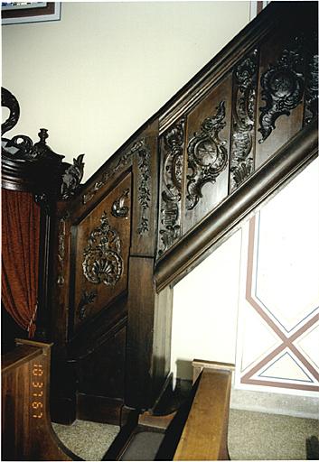 Détail de la rampe de l'escalier.