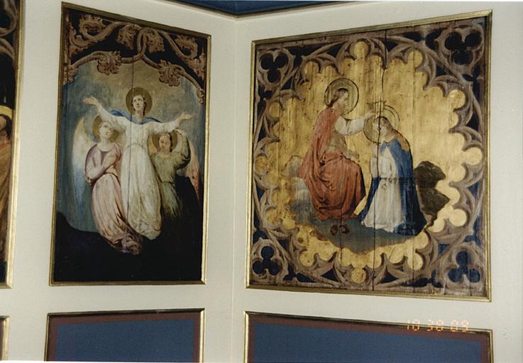 Vue des tableaux de l'Assomption et du Couronnement de la Vierge.