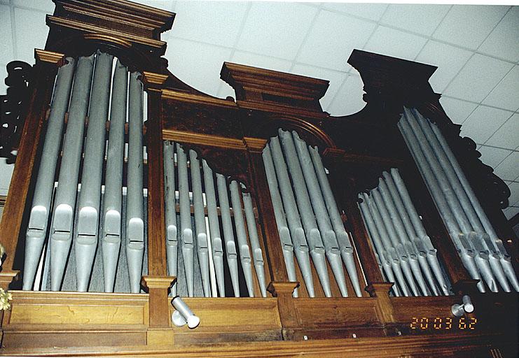 Détail des tourelles et des plates-faces de l'orgue.