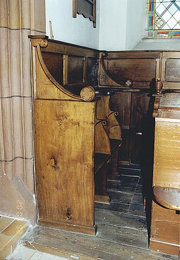 Vue des stalles de temple.