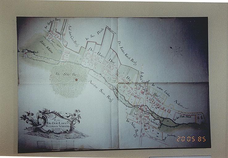 Reproduction d'un plan de la commune dressé en 1776.