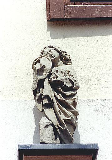 Ensemble de deux statues : Vierge de douleur, saint Jean l'Evangéliste